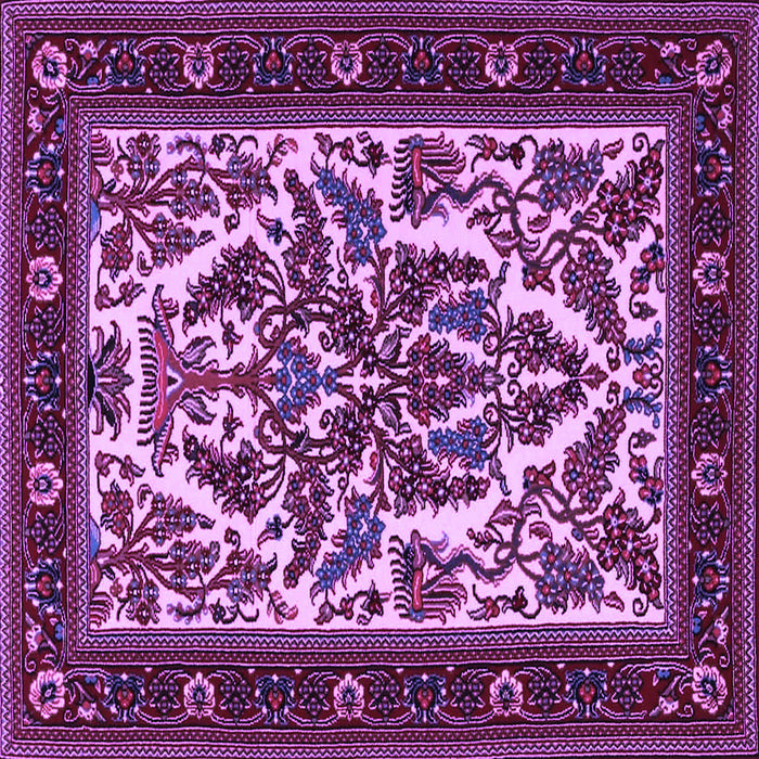 Square Persian Purple Traditional Rug, tr1714pur