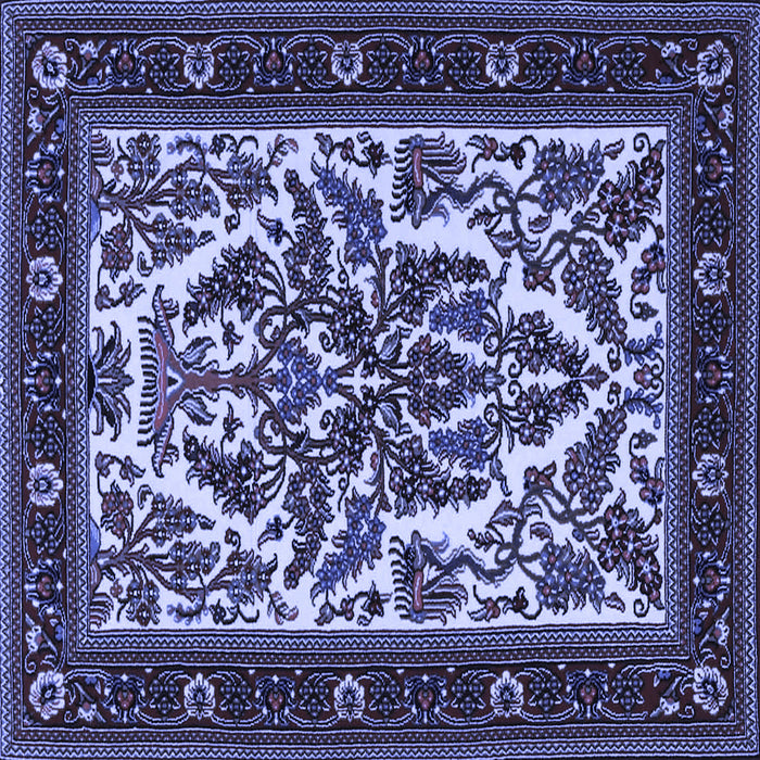Square Persian Blue Traditional Rug, tr1714blu