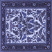 Square Persian Blue Traditional Rug, tr1714blu