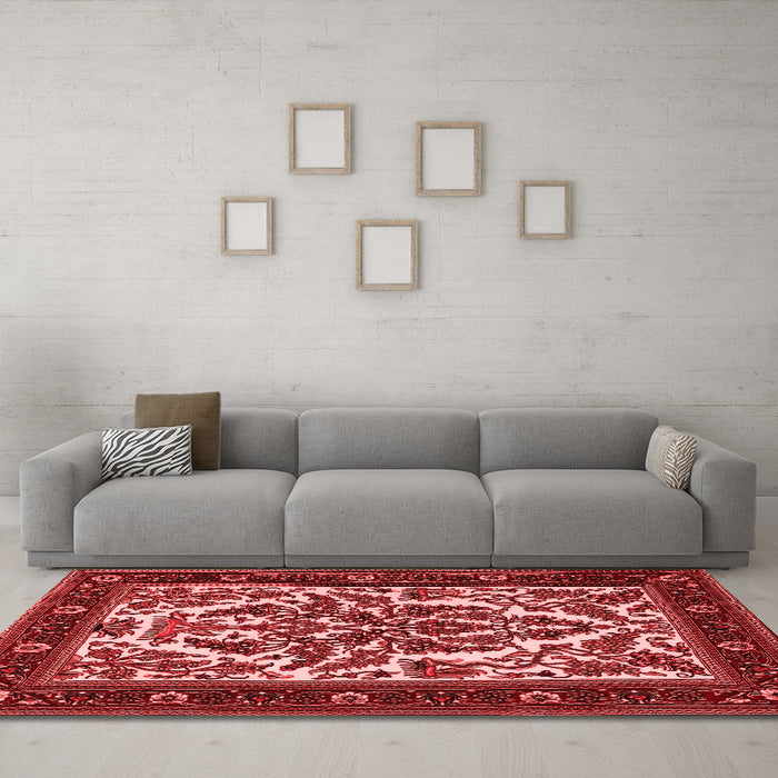 Traditional Red Washable Rugs