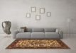 Machine Washable Persian Brown Traditional Rug in a Living Room,, wshtr1714brn