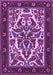 Machine Washable Persian Purple Traditional Area Rugs, wshtr1714pur