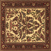 Square Machine Washable Persian Brown Traditional Rug, wshtr1714brn