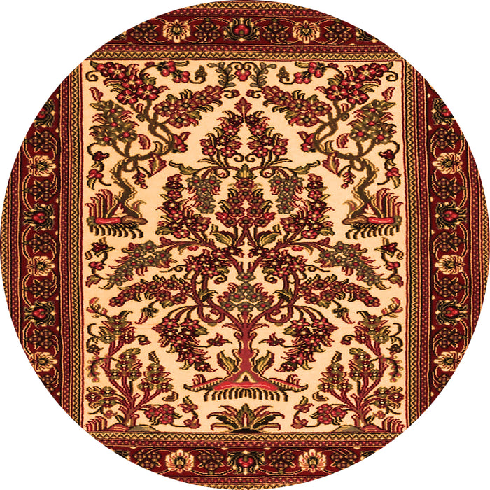 Square Persian Orange Traditional Rug, tr1714org