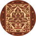 Square Persian Orange Traditional Rug, tr1714org