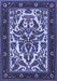 Machine Washable Persian Blue Traditional Rug, wshtr1714blu