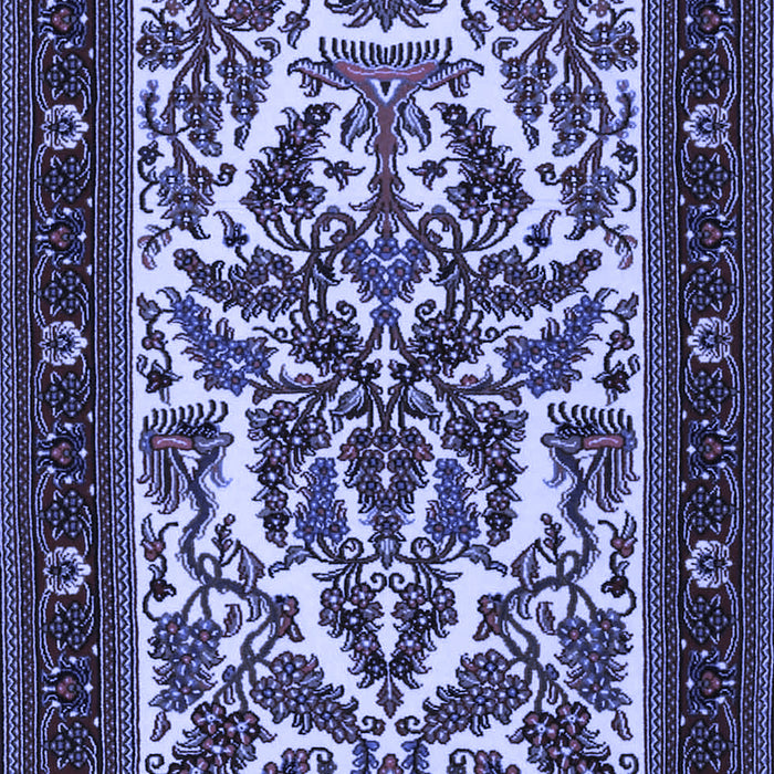 Machine Washable Persian Blue Traditional Rug, wshtr1714blu