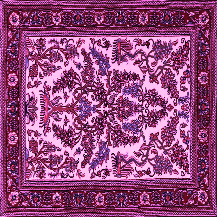 Square Persian Pink Traditional Rug, tr1714pnk