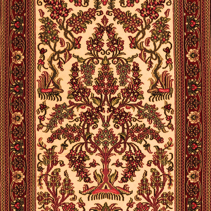 Serging Thickness of Machine Washable Persian Orange Traditional Area Rugs, wshtr1714org