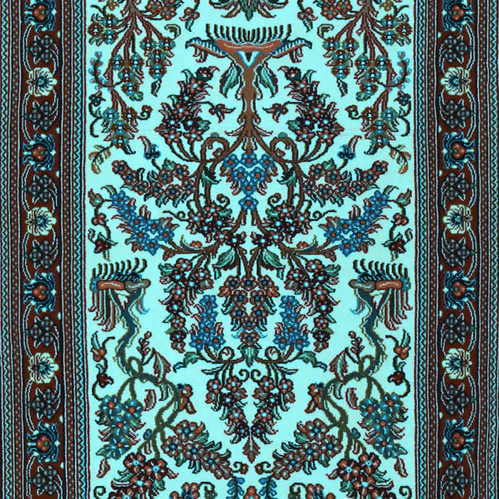Machine Washable Persian Light Blue Traditional Rug, wshtr1714lblu