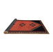 Sideview of Traditional Deep Red Southwestern Rug, tr1715