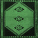 Square Southwestern Emerald Green Country Rug, tr1715emgrn