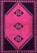 Machine Washable Southwestern Pink Country Rug, wshtr1715pnk