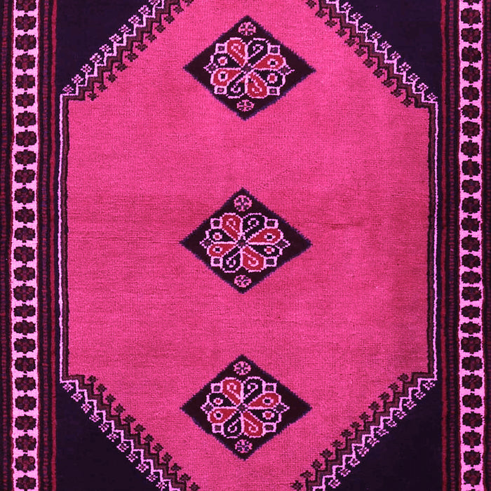 Machine Washable Southwestern Pink Country Rug, wshtr1715pnk