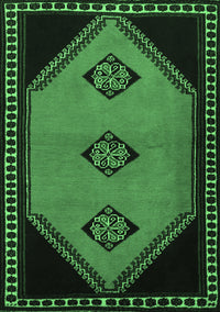 Southwestern Emerald Green Country Rug, tr1715emgrn