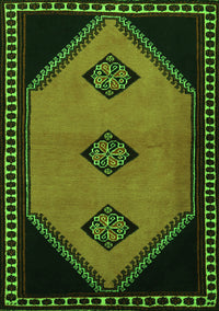 Southwestern Green Country Rug, tr1715grn