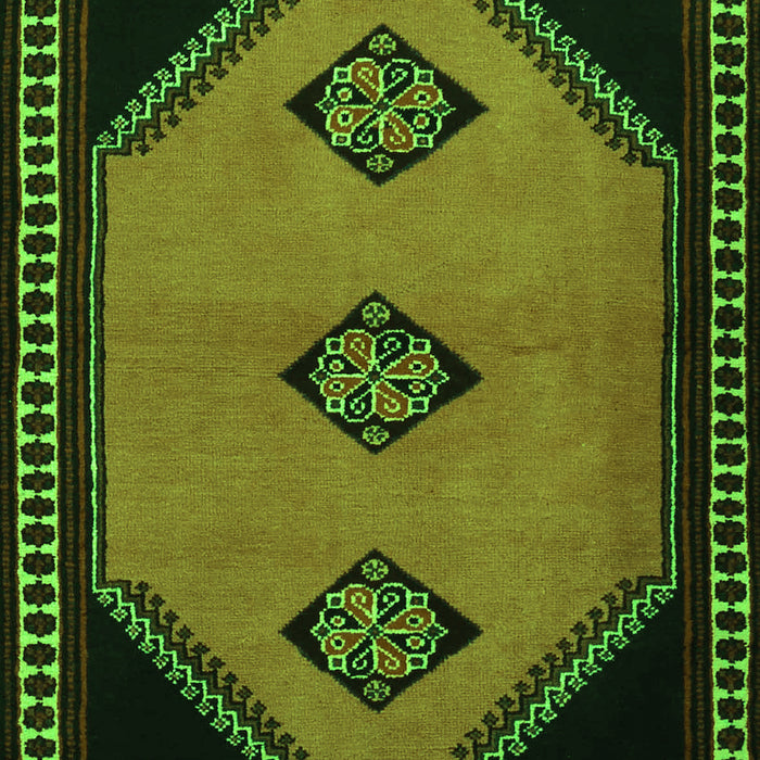 Southwestern Green Country Rug, tr1715grn