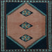 Square Southwestern Light Blue Country Rug, tr1715lblu