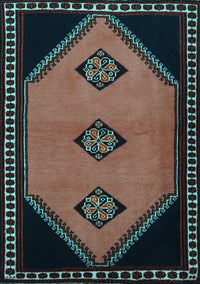 Southwestern Light Blue Country Rug, tr1715lblu