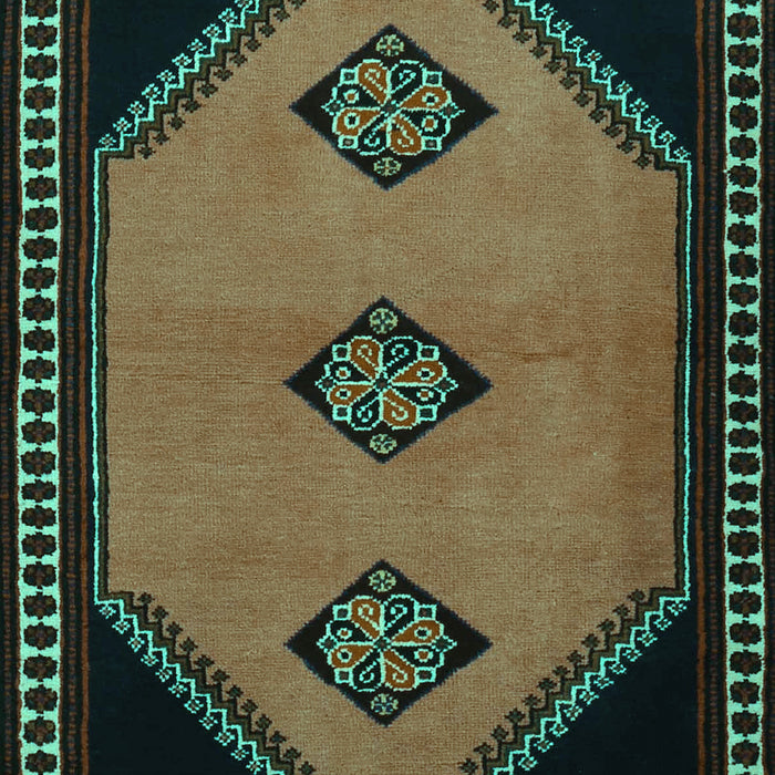 Machine Washable Southwestern Turquoise Country Area Rugs, wshtr1715turq