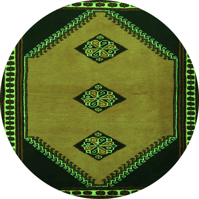 Square Southwestern Green Country Rug, tr1715grn