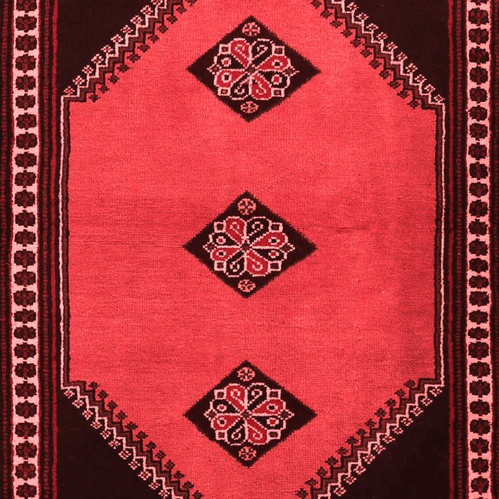 Machine Washable Southwestern Red Country Rug, wshtr1715red