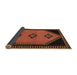 Sideview of Southwestern Brown Country Rug, tr1715brn