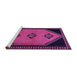 Sideview of Machine Washable Southwestern Purple Country Area Rugs, wshtr1715pur