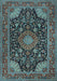 Medallion Light Blue Traditional Rug, tr1716lblu