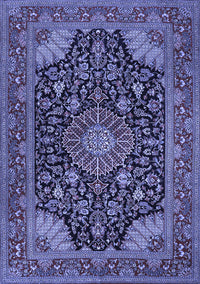 Medallion Blue Traditional Rug, tr1716blu