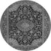 Square Medallion Gray Traditional Rug, tr1716gry