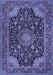 Medallion Blue Traditional Rug, tr1716blu