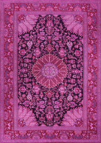 Medallion Pink Traditional Rug, tr1716pnk