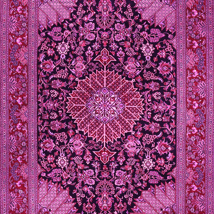 Medallion Pink Traditional Rug, tr1716pnk