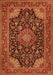 Medallion Orange Traditional Rug, tr1716org