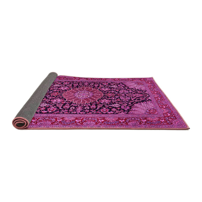 Sideview of Medallion Pink Traditional Rug, tr1716pnk
