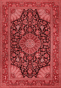 Medallion Red Traditional Rug, tr1716red