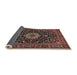 Sideview of Traditional Dark Almond Brown Medallion Rug, tr1717