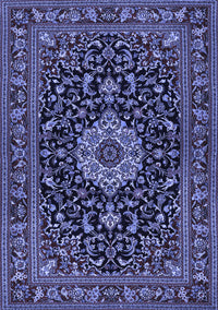 Medallion Blue Traditional Rug, tr1717blu