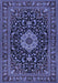 Medallion Blue Traditional Rug, tr1717blu