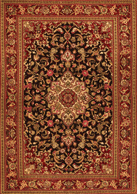 Medallion Orange Traditional Rug, tr1717org