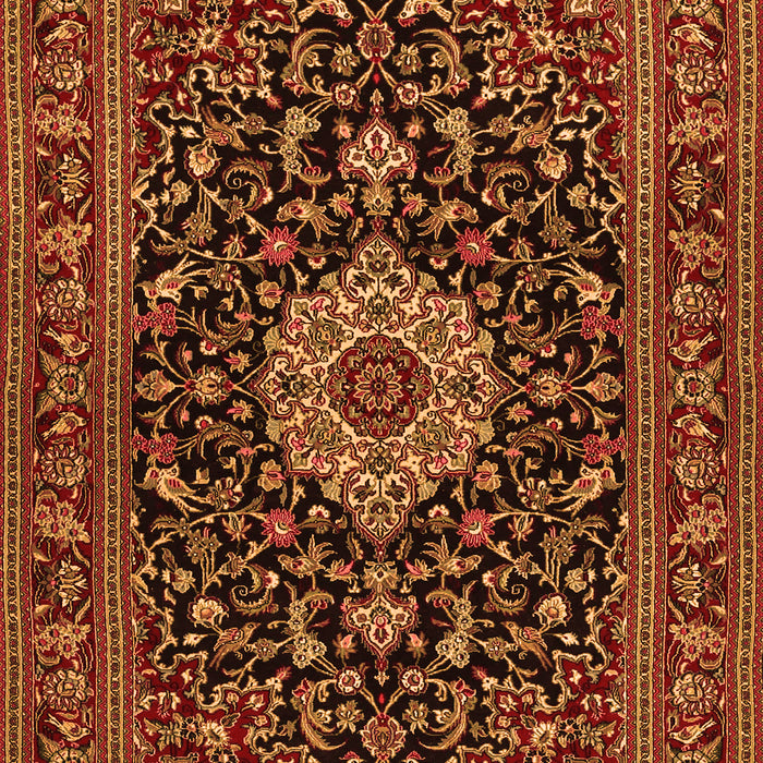 Medallion Orange Traditional Rug, tr1717org