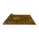 Sideview of Medallion Yellow Traditional Rug, tr1717yw