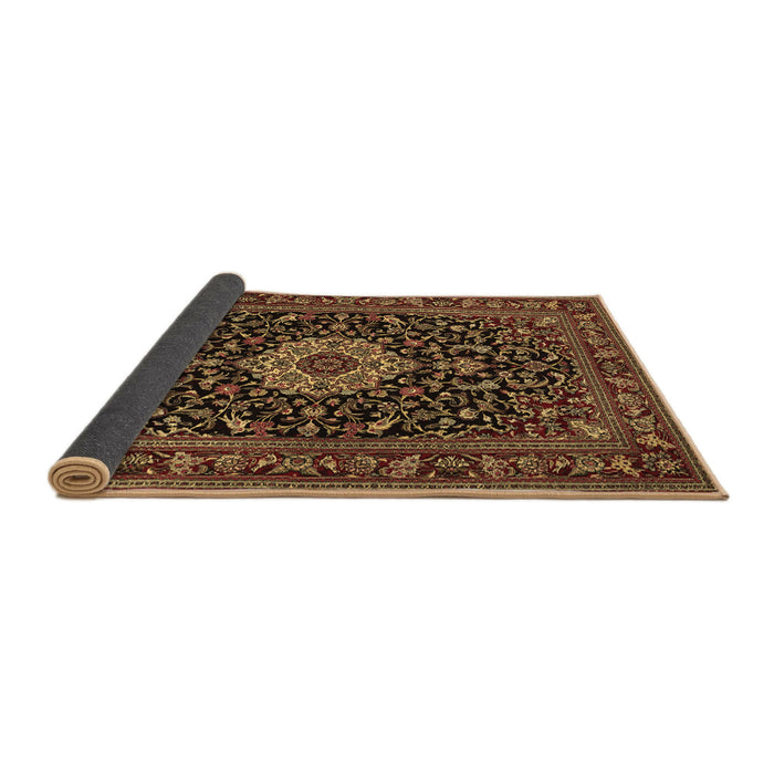Sideview of Medallion Brown Traditional Rug, tr1717brn