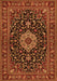 Serging Thickness of Machine Washable Medallion Orange Traditional Area Rugs, wshtr1717org