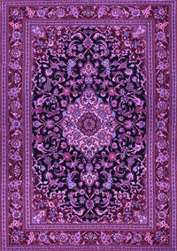 Medallion Purple Traditional Rug, tr1717pur