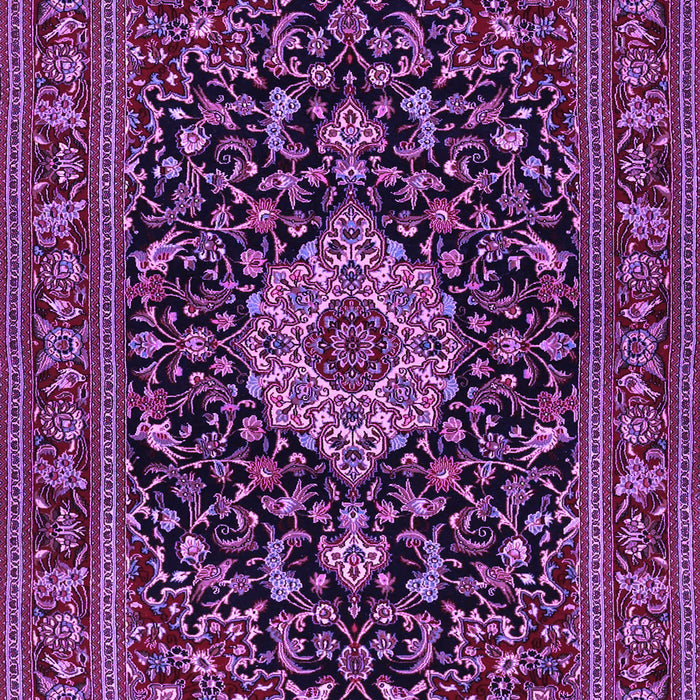 Medallion Purple Traditional Rug, tr1717pur