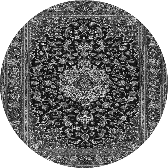 Square Medallion Gray Traditional Rug, tr1717gry