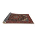 Sideview of Traditional Dark Almond Brown Medallion Rug, tr1718