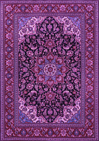 Medallion Purple Traditional Rug, tr1718pur